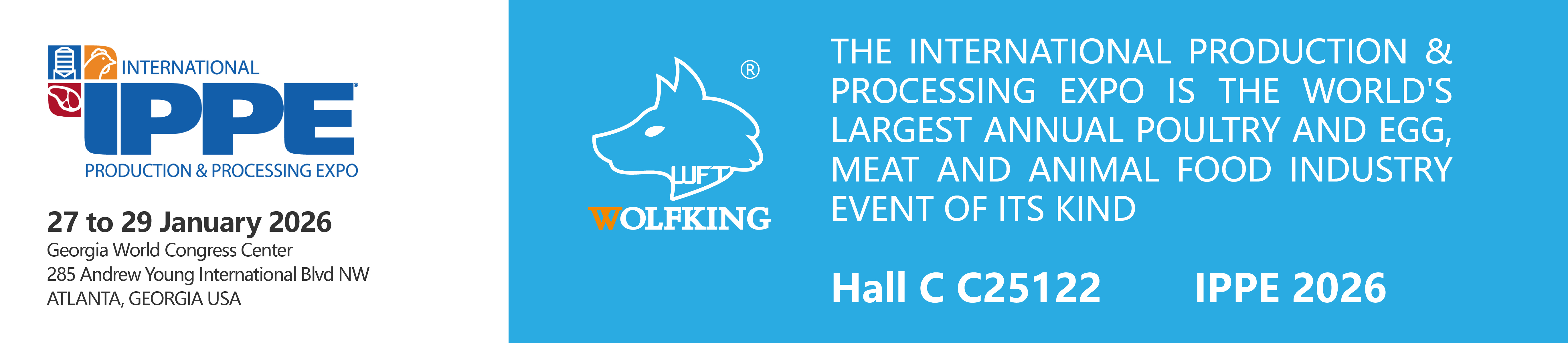 IPPE 2026 - The International Production & Processing Expo - 27 To 29 January 2026 - See You at Booth C25122, Hall C
